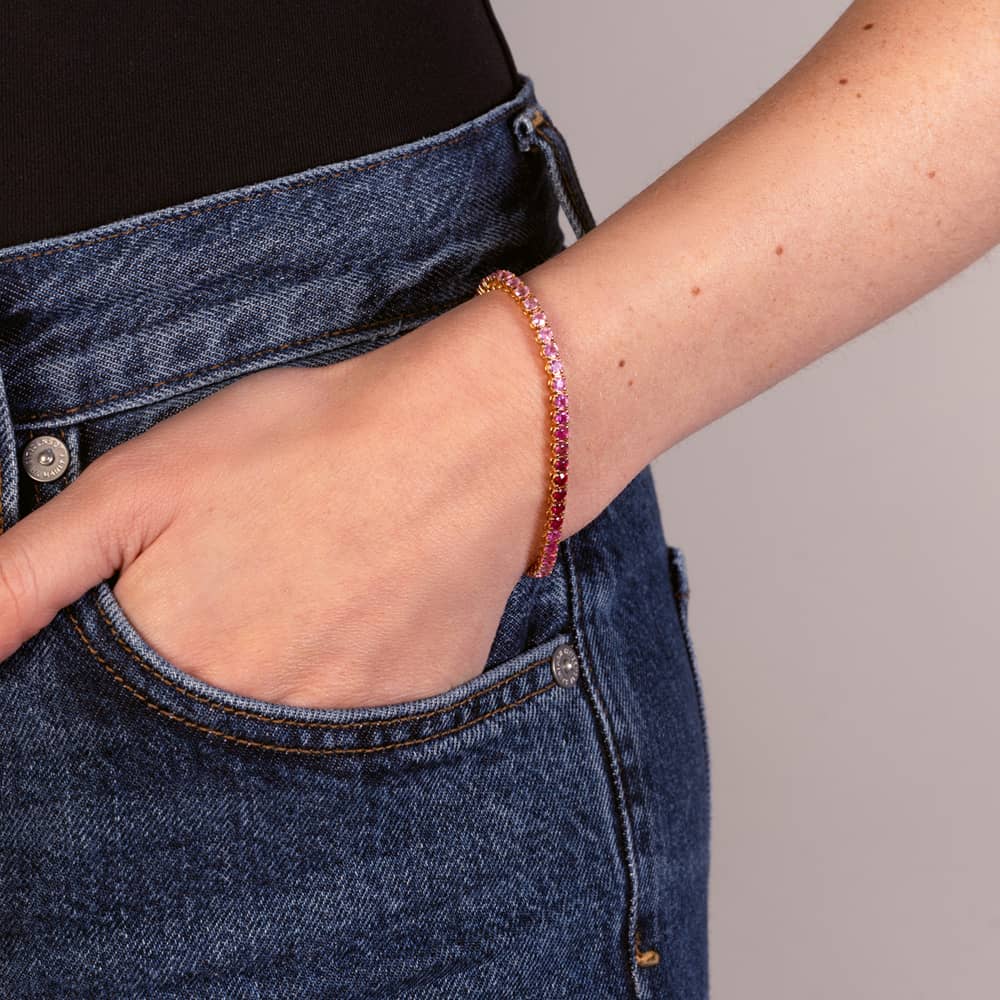 Degradé Carmine Tennis Bracelet