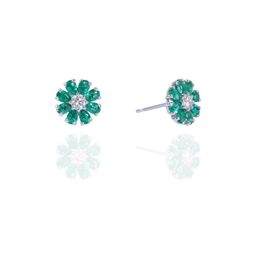 Emerald Fleur Studs