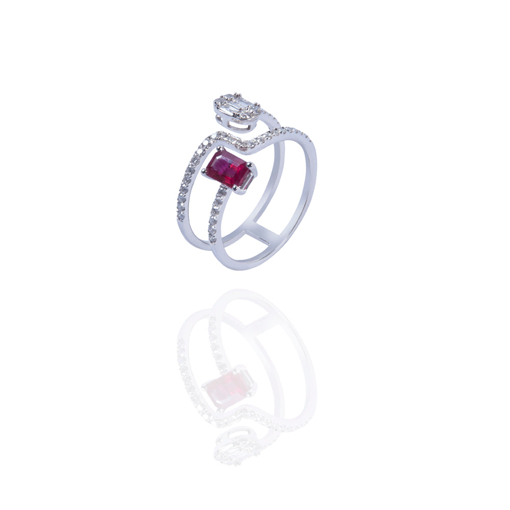 Crimson Stair Ring