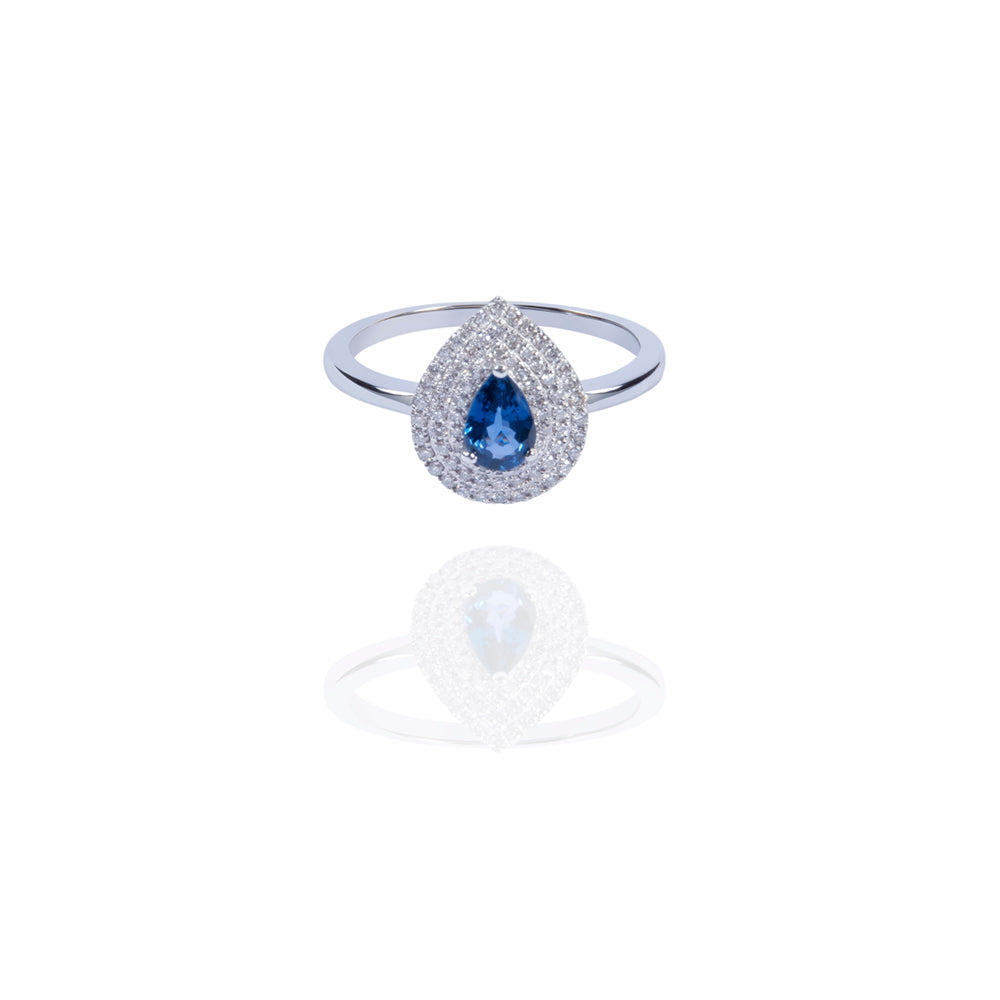 Nocturne Bleu Cocktail Ring