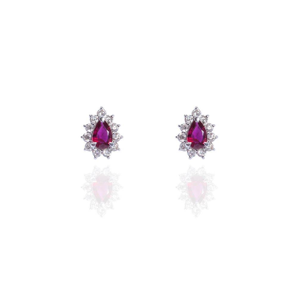 Rouge Halo Studs