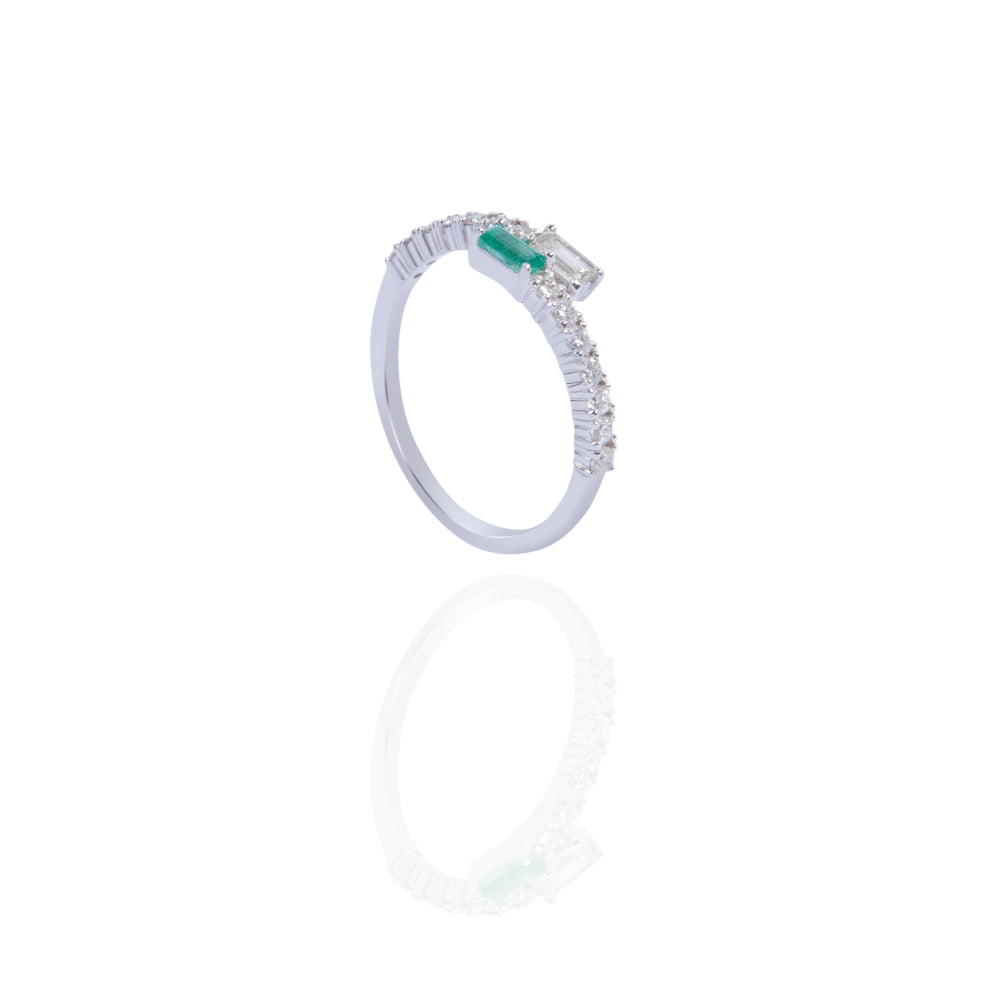 Emerald Baguette Ring