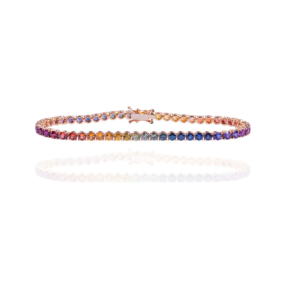 Saphirs en Couleur Tennis Bracelet