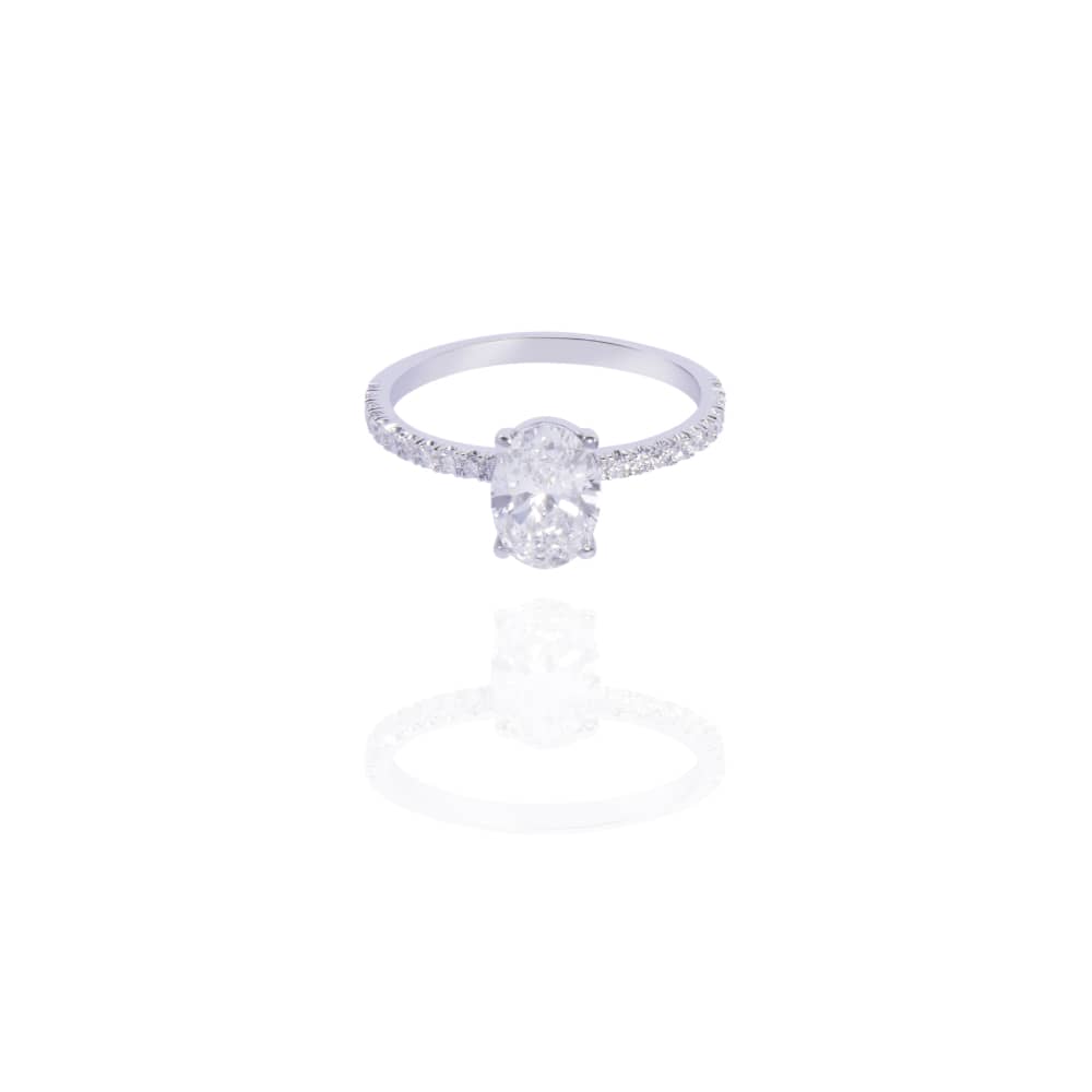 The Oval Pavé Solitaire