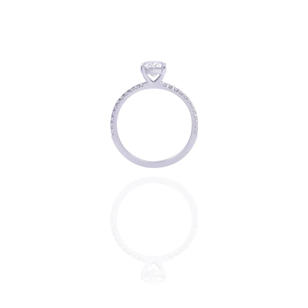 The Oval Pavé Solitaire