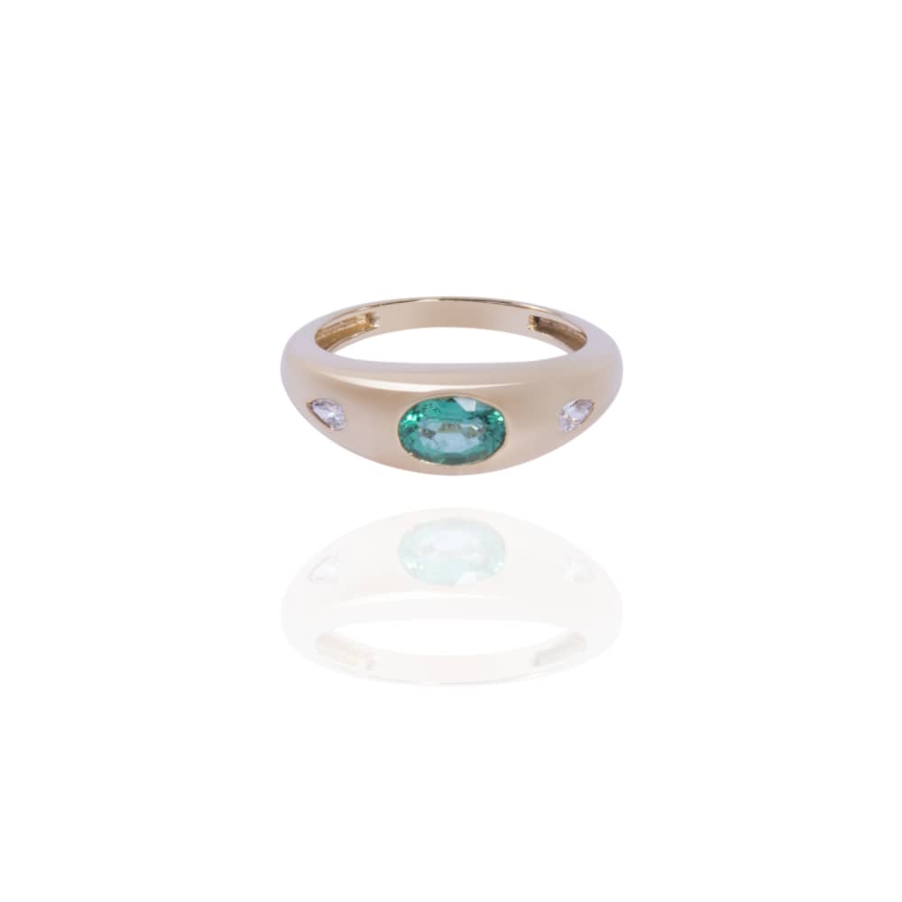 Horizont Emerald Ring