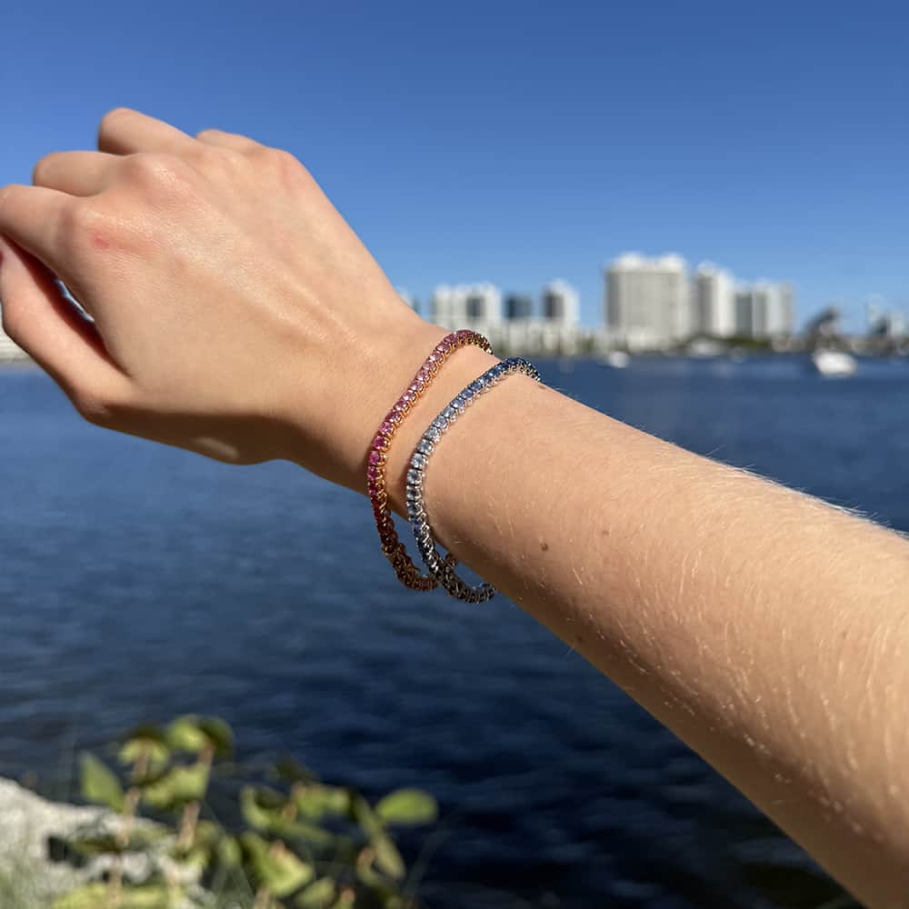 Degradé Carmine Tennis Bracelet