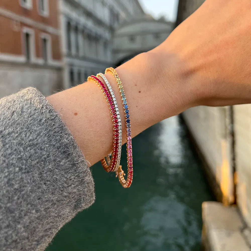 Saphirs en Couleur Tennis Bracelet