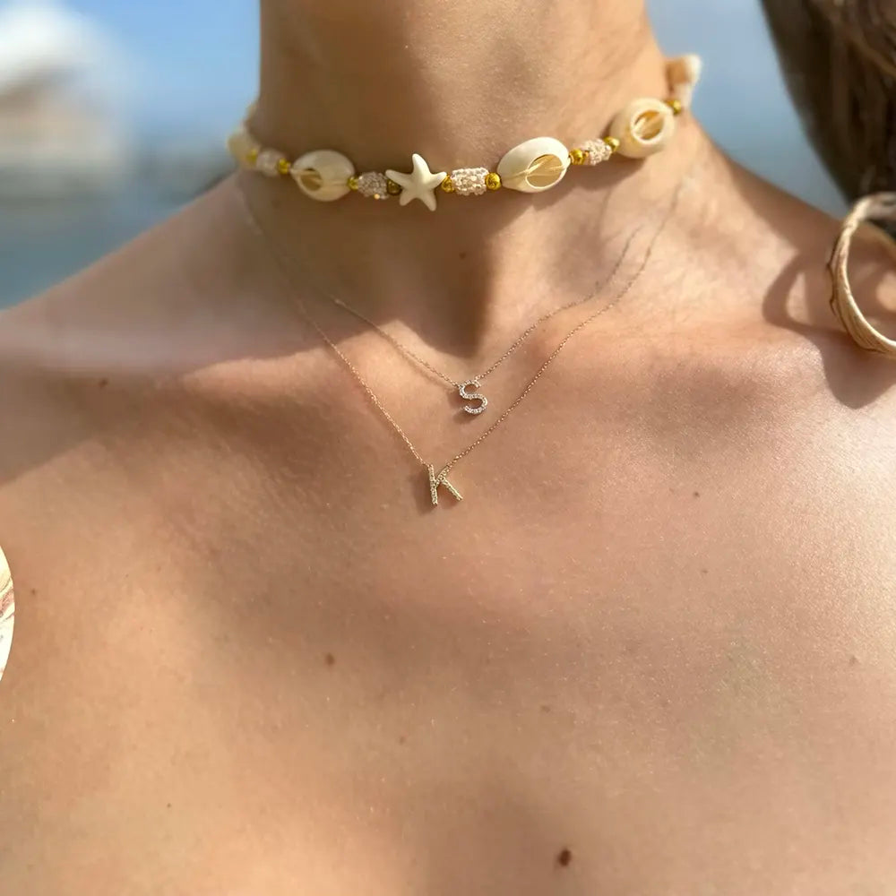 Diamond Letter Necklace