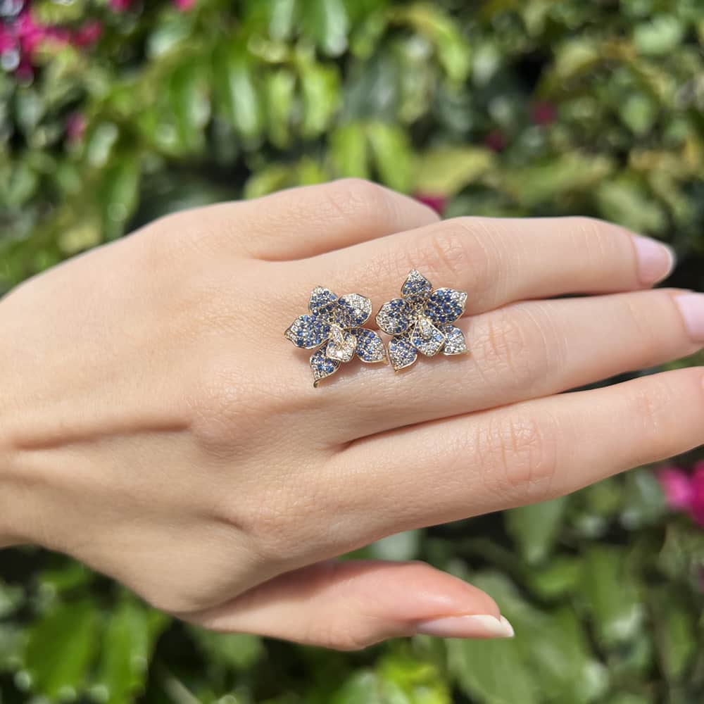 The Orchid Sapphire Bloom Earrings