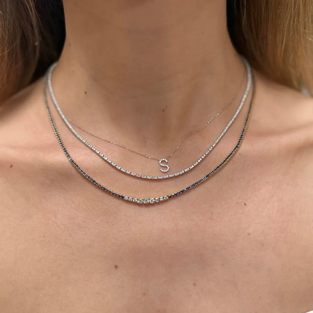 Diamond Letter Necklace