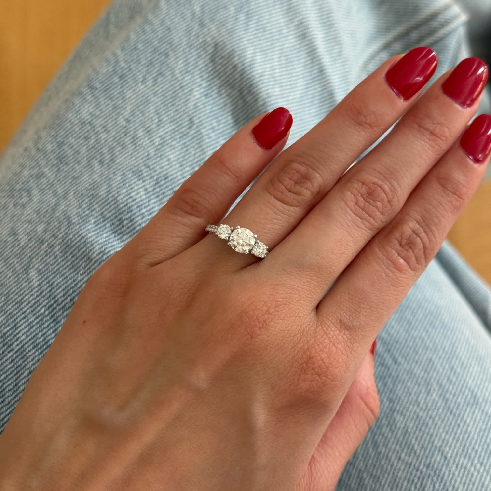 Three Stone Engagement Ring