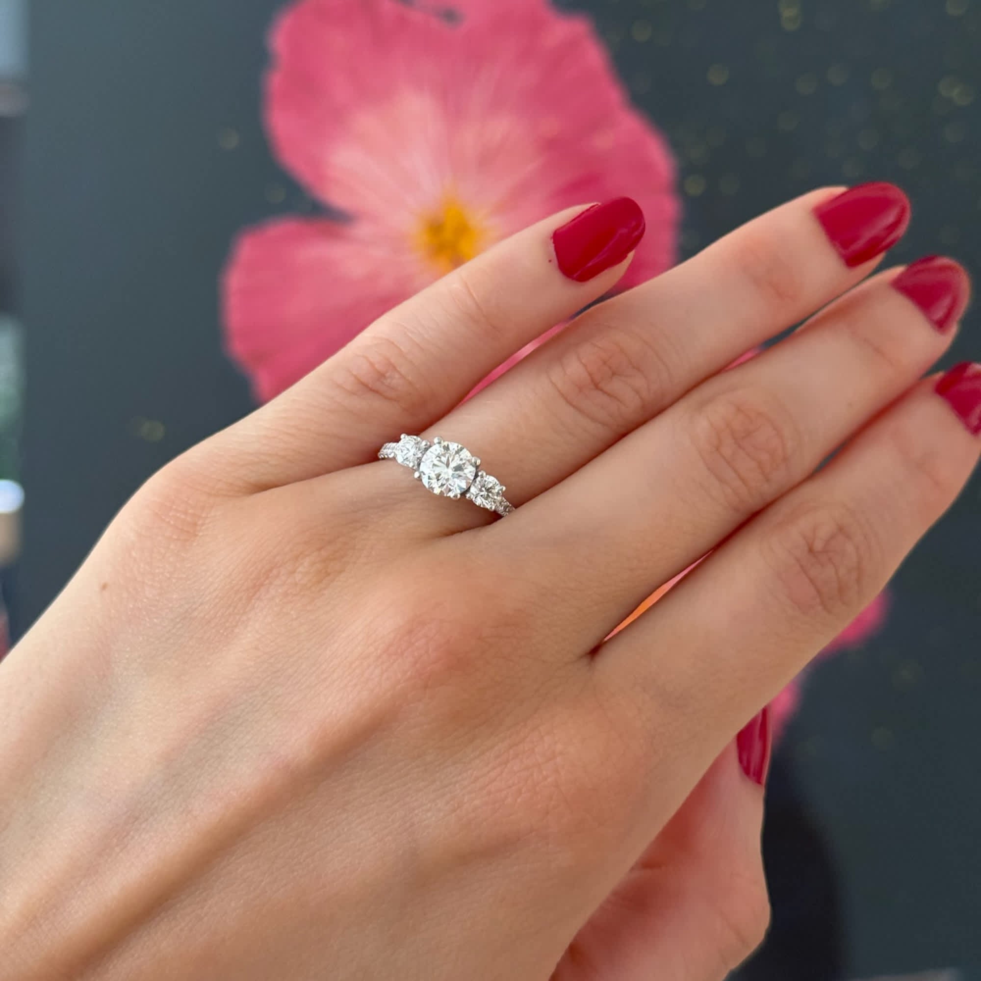 Three Stone Engagement Ring